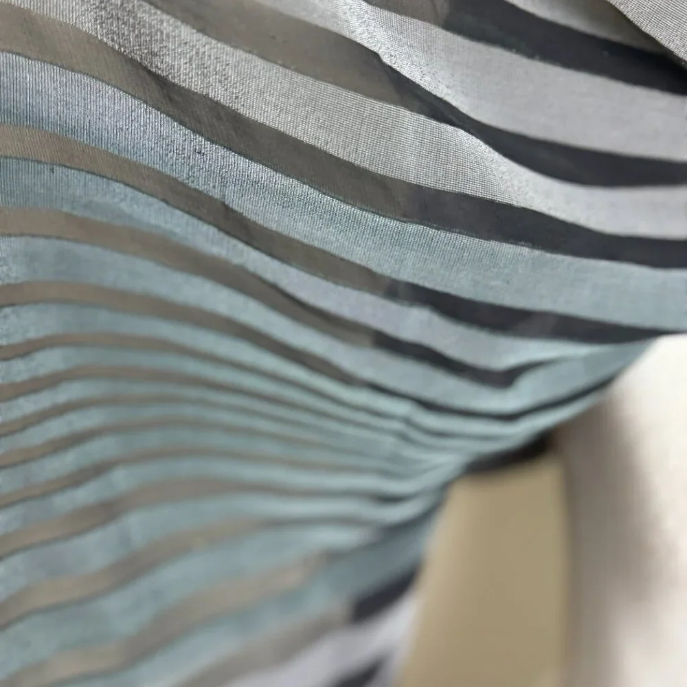 Museum Arts Collection Juraku Viscose & Silk Velvet Chiffon Stripped Scarf